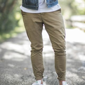 Woodrjerah Men's Straight Fit Chino Pants — Cotton Twill